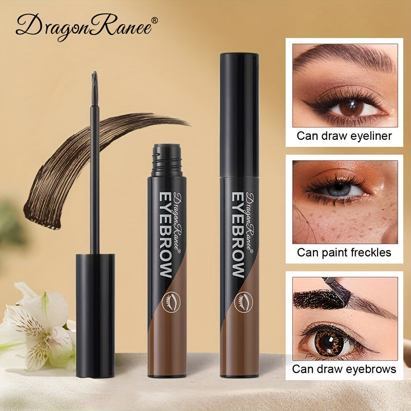 Waterproof Eyebrow Gel - Semi-Permanent Long Wear - Black Brown Tattoo Tint - Smudge-Proof, Sweatproof, Natural Look - All-Day Bold Definition - Easy Application, Tearing Off Cream