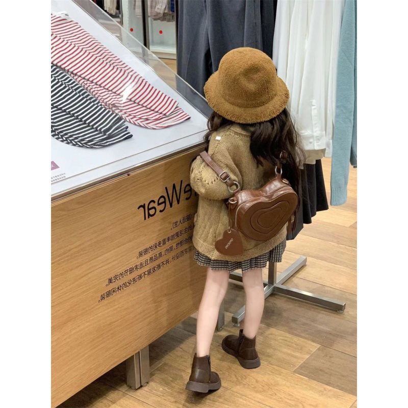 Autumn Children's Flower Knitted Sweater Cardigan