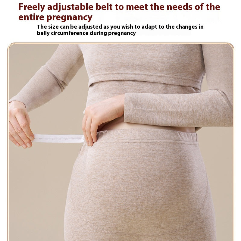Cashmere Silk Edging Pregnant Women Warm Suit