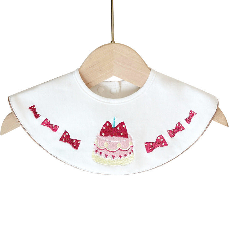 Baby Cotton Embroidery Saliva Towel Bib