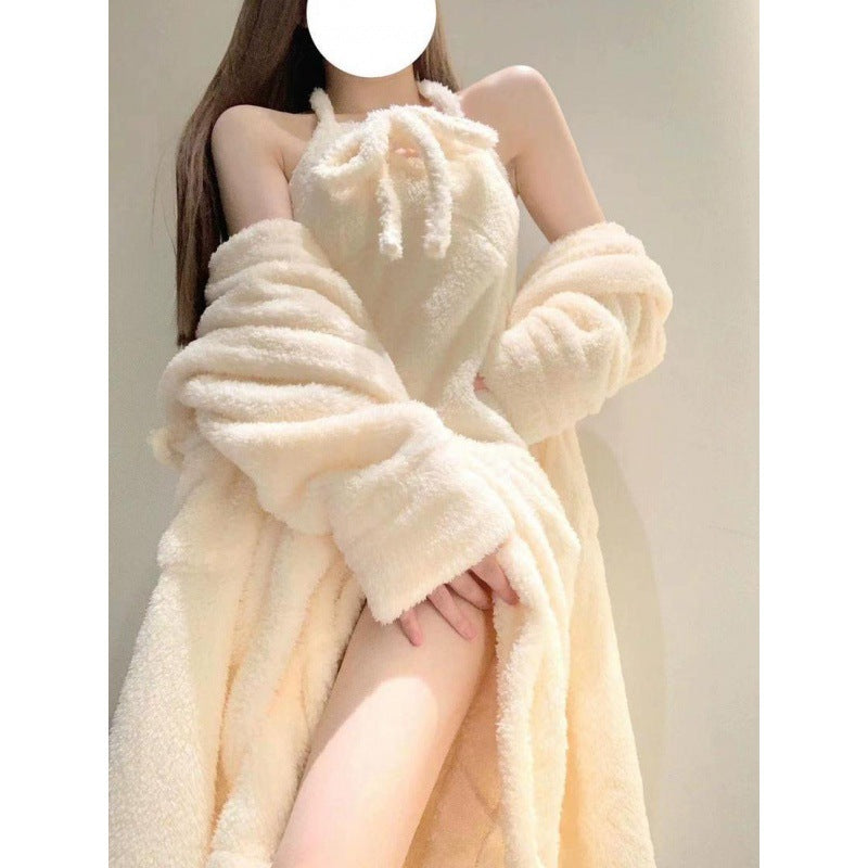 Flannel Girly Style Home Nightdress