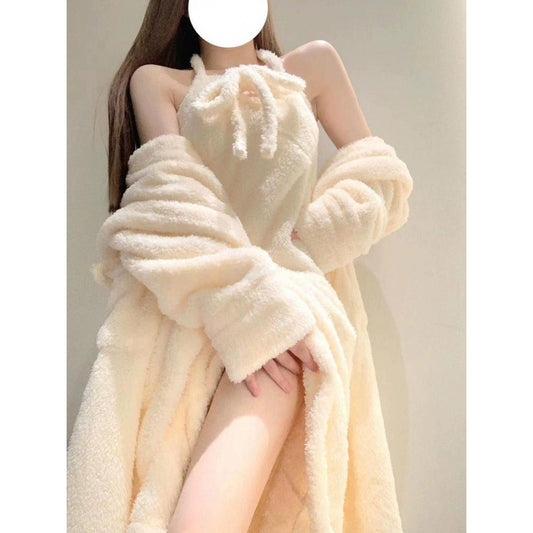 Flannel Girly Style Home Nightdress