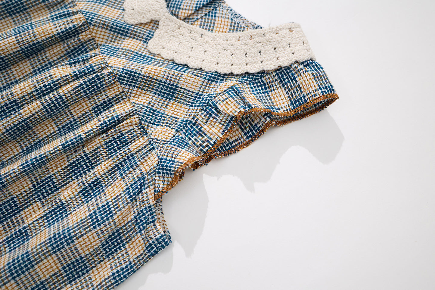 Baby Girl Lace Cotton Plaid Sleeveless Children's Skirt