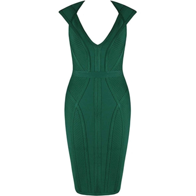 Bandage Dress Women Sexy Green Bodycon Evening dresses
