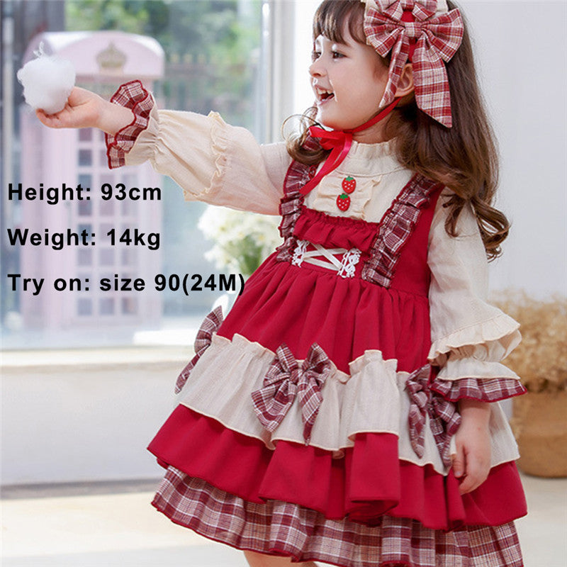 Children's Retro Long-sleeved Palace Dress