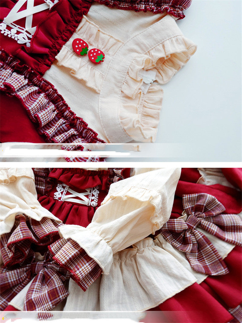 Children's Retro Long-sleeved Palace Dress