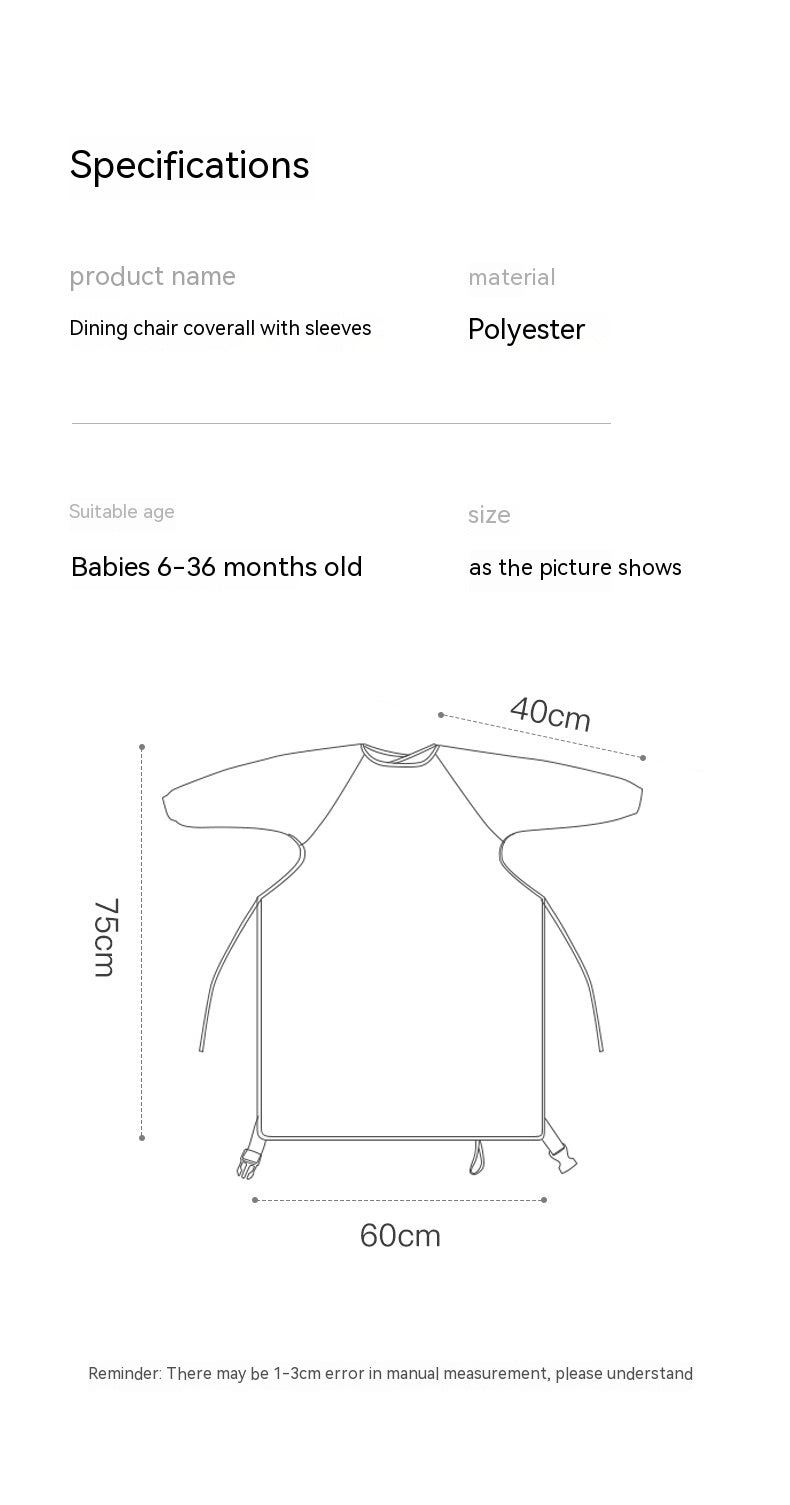 Dining Chair Overclothes Baby Eating Bib Water And Dirt Resistant Baby Food Apron Detachable