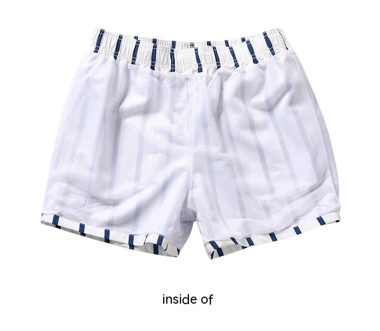 Striped Quick-drying Double-layer Men's Beach Pants