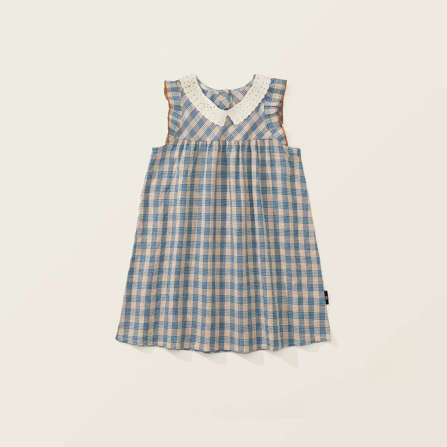 Baby Girl Lace Cotton Plaid Sleeveless Children's Skirt