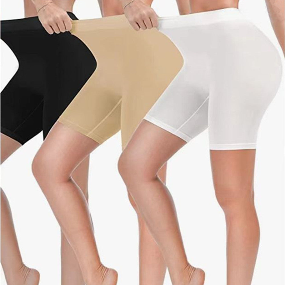 High Waist Belly Contraction Seamless Leggings Women's Plus Size Sports Safety Pants Anti-exposure
