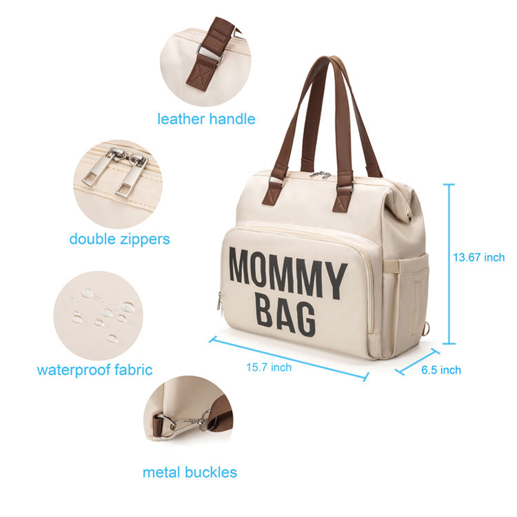 Large Capacity Multifunctional Crossbody Insulated Mummy Bag Backpack