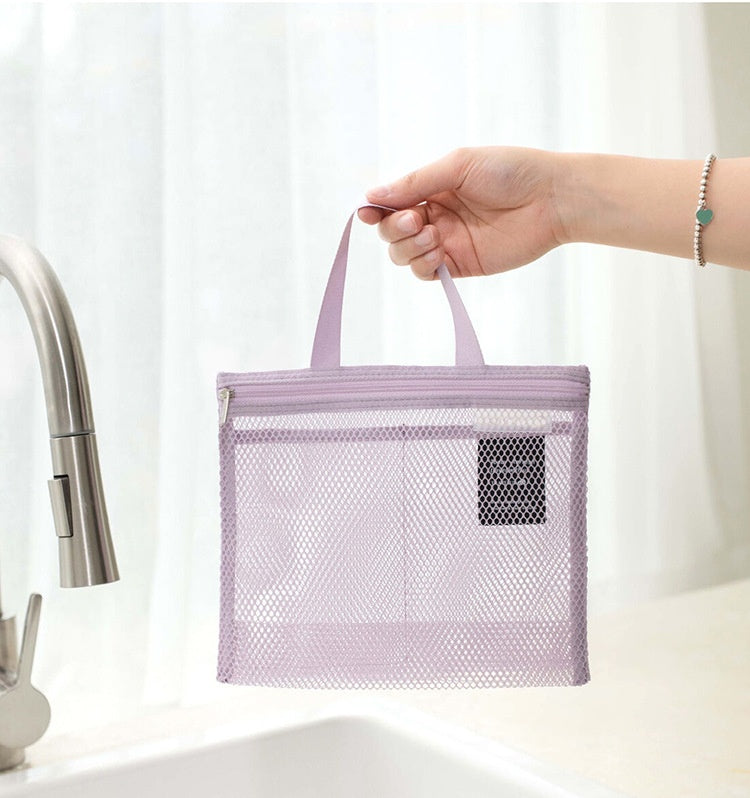 New Portable Makeup Mesh Waterproof Bath Bag