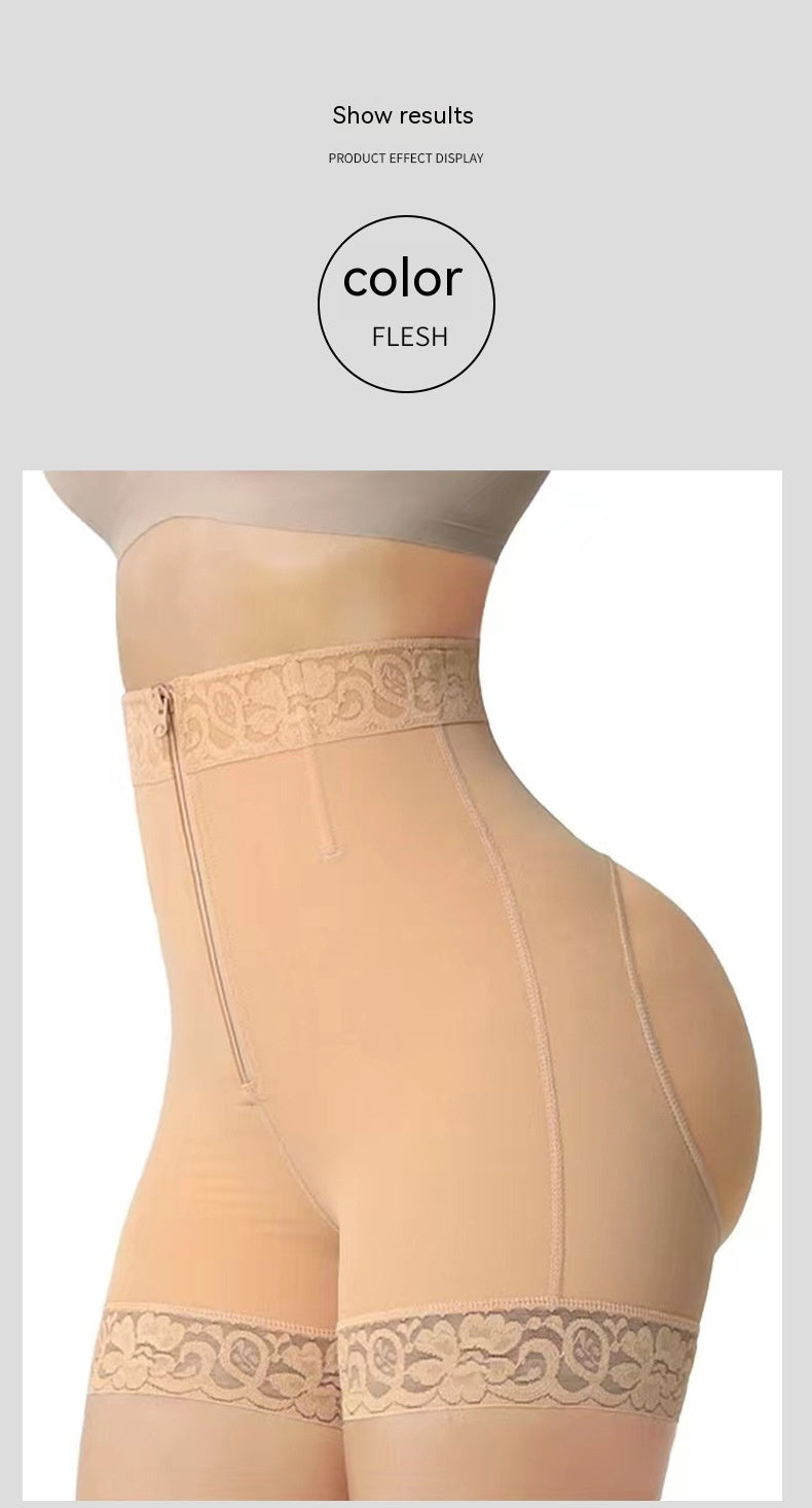New Hip Slimming Clothes Abdominal Pants Zipper Hip Lifting