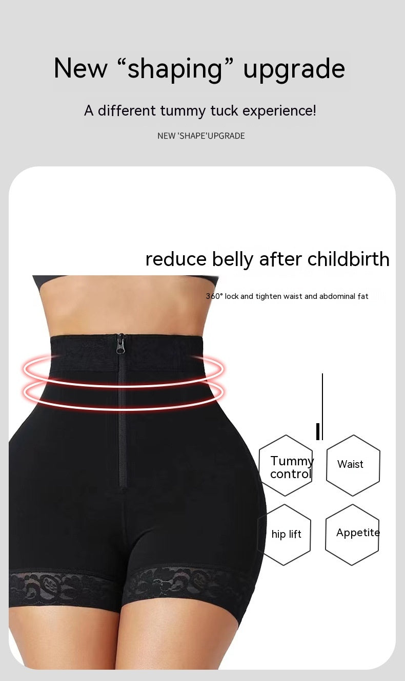 New Hip Slimming Clothes Abdominal Pants Zipper Hip Lifting