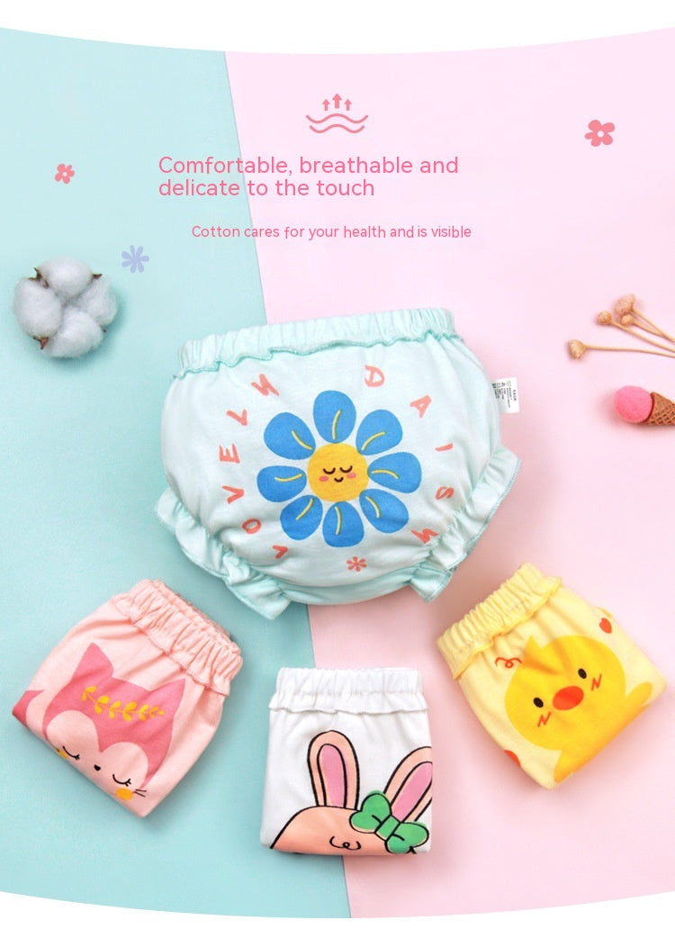 Korean Style Shorts Children's Briefs Girls' Underwear Without Pp