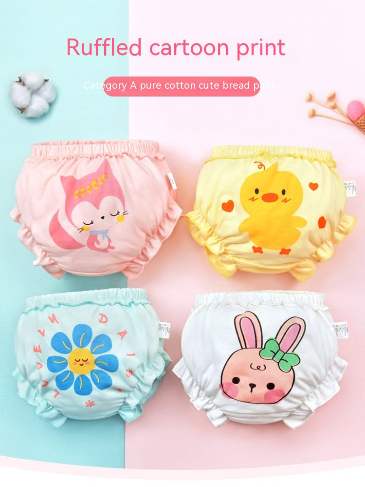 Korean Style Shorts Children's Briefs Girls' Underwear Without Pp