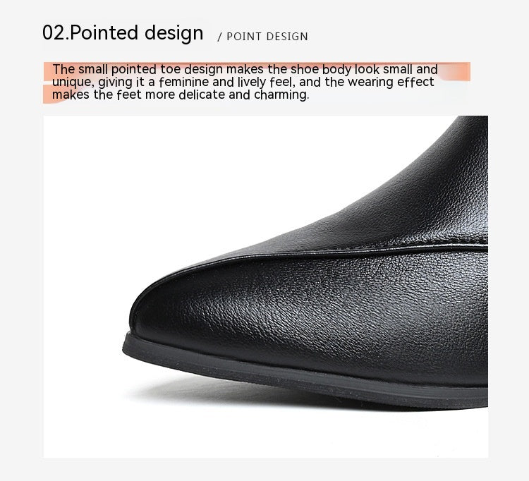 Women's British-style Fashionable Chunky Heel Martin Boots