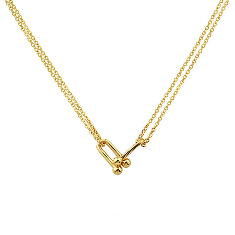 Fashion European And American Style Niche Design Gold Necklace