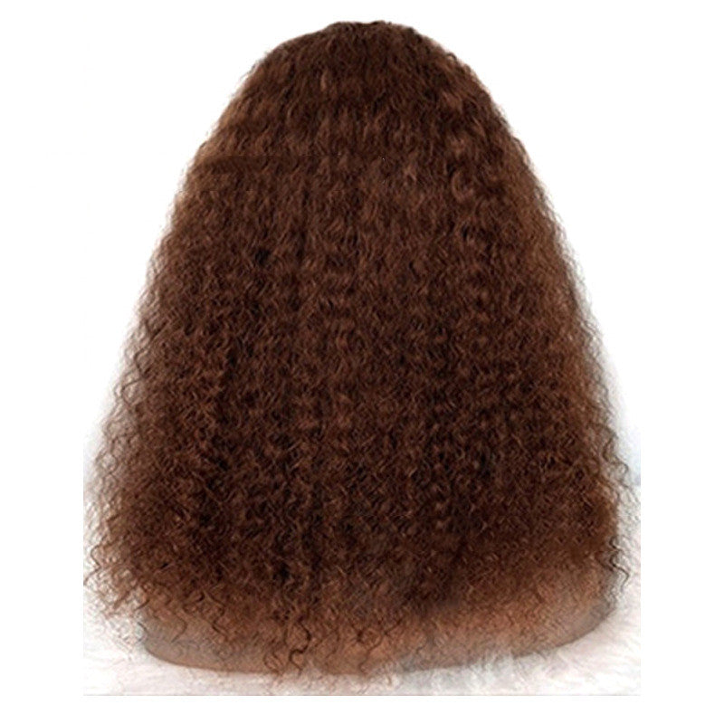 Pelucas de cabello humano con rizos Jerry y diadema