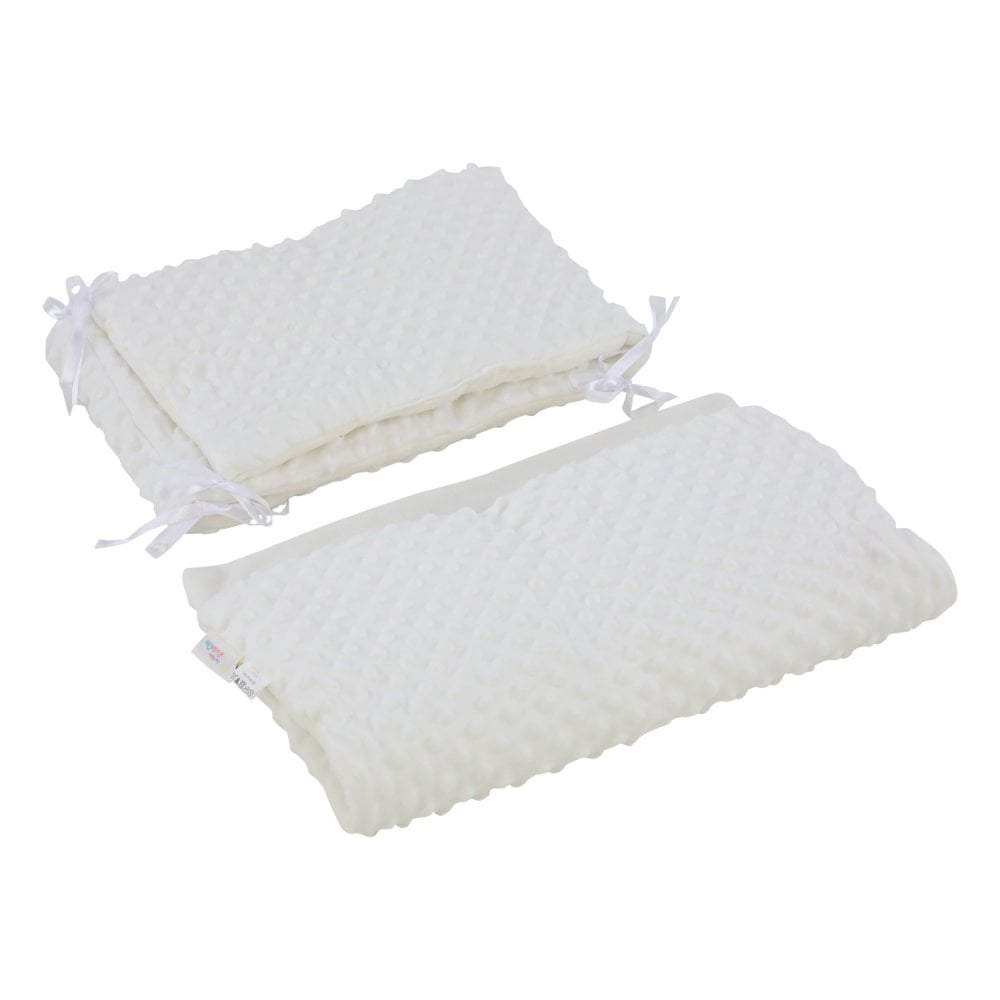 2pc Dimple Crib/Cradle Quilt & Bumper Bedding Set