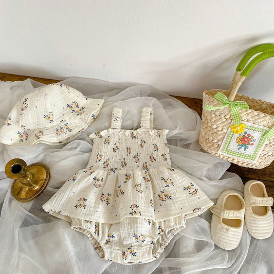 Baby Summer Clothes Sweet Floral Baby's Gown