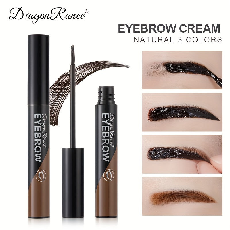 Waterproof Eyebrow Gel - Semi-Permanent Long Wear - Black Brown Tattoo Tint - Smudge-Proof, Sweatproof, Natural Look - All-Day Bold Definition - Easy Application, Tearing Off Cream