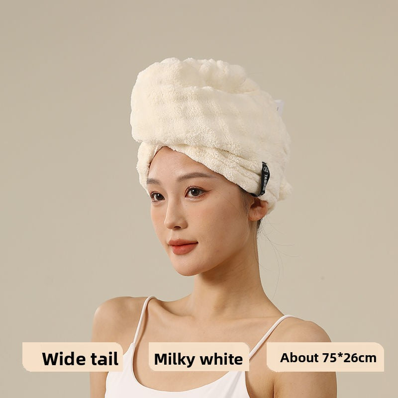 French Style Dry Hair Cap for Adults, Extra Large and Thick, Strong Water Absorption, Quick Drying Hair Care, One-Piece Head Wrap Dry Hair Towel