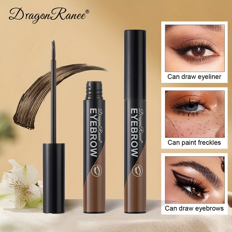 Waterproof Eyebrow Gel - Semi-Permanent Long Wear - Black Brown Tattoo Tint - Smudge-Proof, Sweatproof, Natural Look - All-Day Bold Definition - Easy Application, Tearing Off Cream