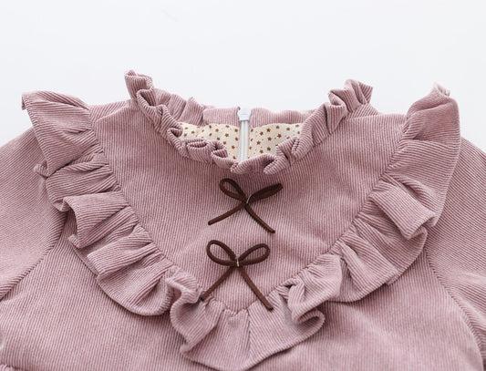 Vestido coreano nuevo de primavera, falda para niños, vestido de niña, blusa de primavera para bebé, pana