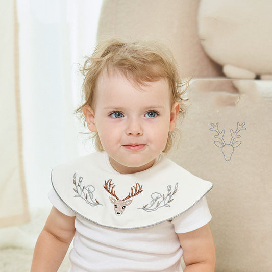 Baby Cotton Embroidery Saliva Towel Bib