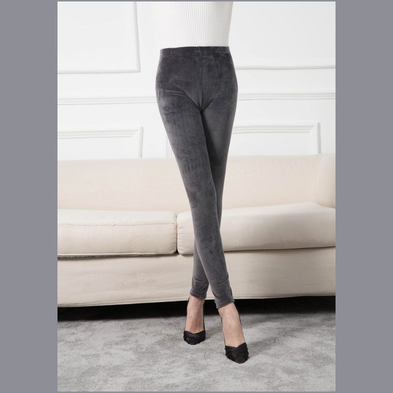 Double-faced Velvet High Stretch Leggings Women's Gold Velvet Slim High Waist