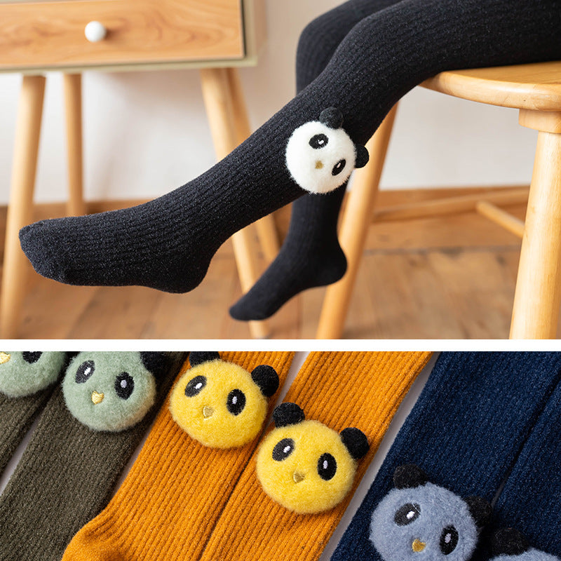 Infant Bottoming Combed Cotton Panda Children Pantyhose