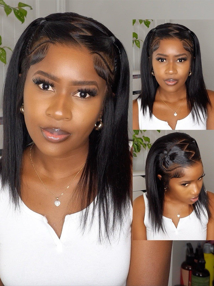 Chic Luxe Hair Glueless Pre-Styled Braided Ready To Wear Lace Front Bob Wig | 100% Human Hair