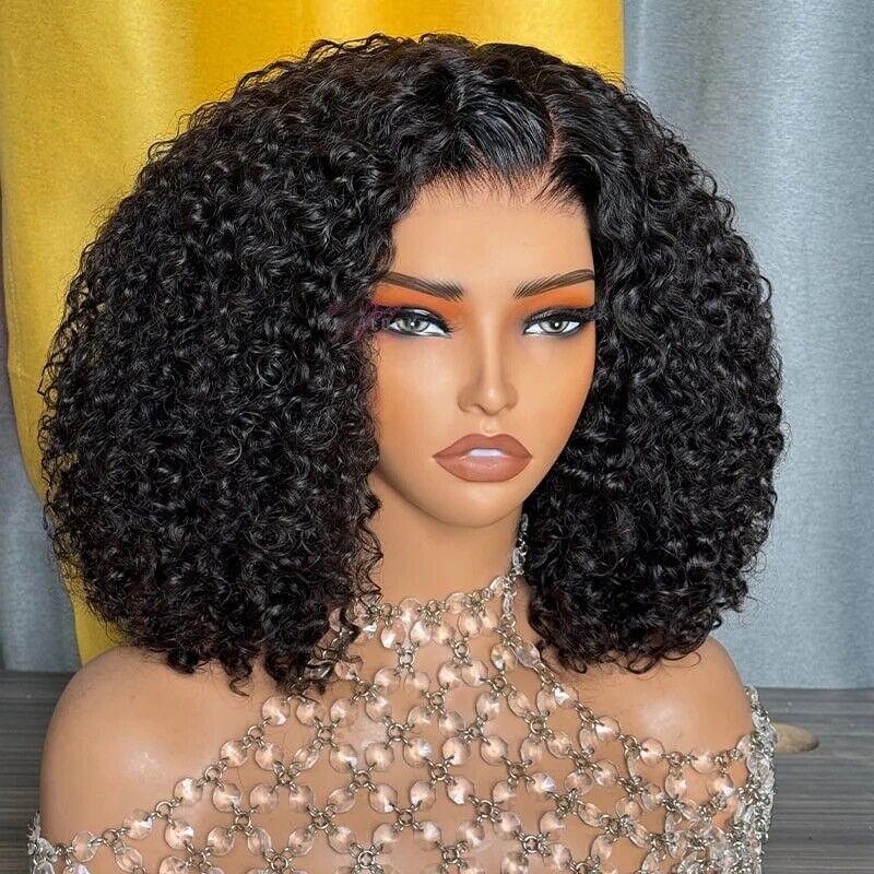 Chic Luxe Hair Full Glueless Wear & Go Curly Lace Front Short Bob Wig | 100% Human Hair