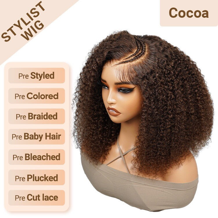 Chic Luxe Hair Glueless Pre-Styled Braided Lace Front Wear Go Curly Wig | 100% Human Hair