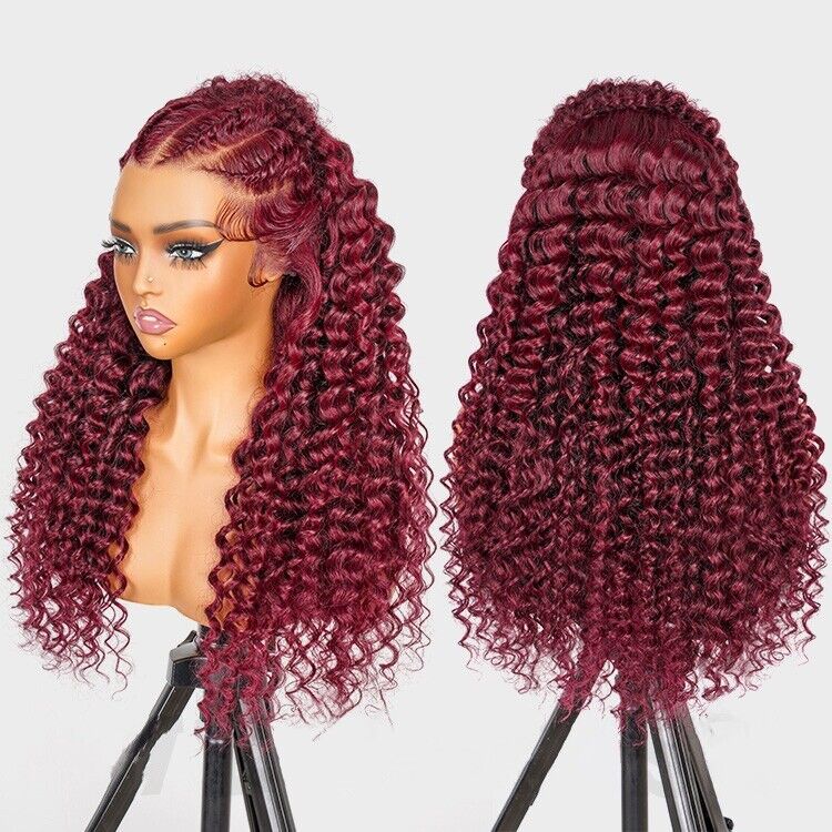 Chic Luxe Hair 99J Burgundy Wig | Lace Front | Glueless | 100% Human Hair