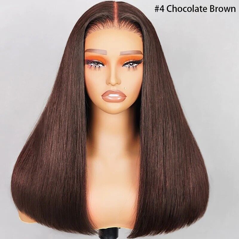 Glueless Lace Front Straight Wear And Go Short Human Hair Wig
