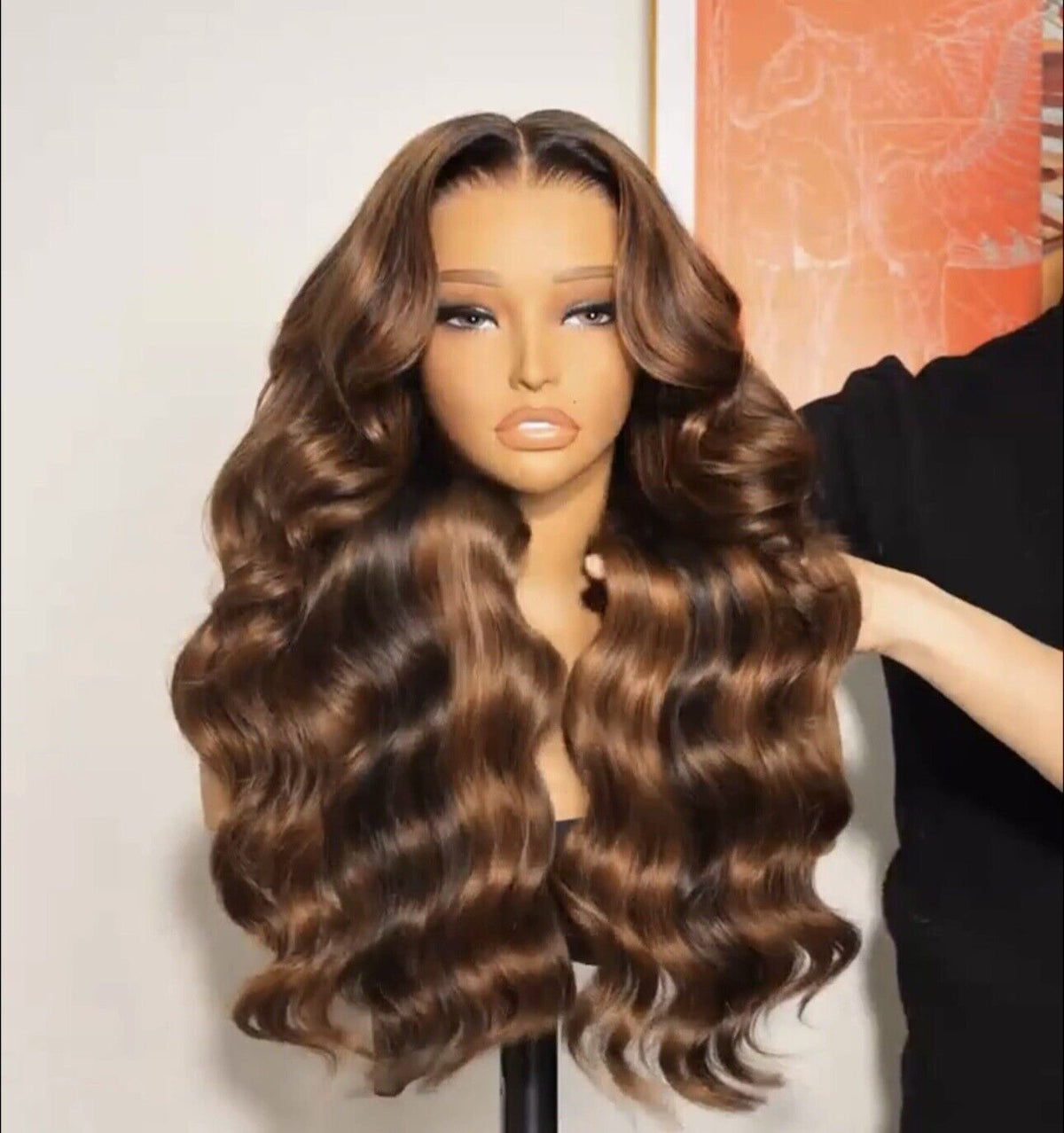 Chic Luxe Hair Caramel Balayage Wig | Wavy | 100% Vietnamese Hair | 13x4 Lace