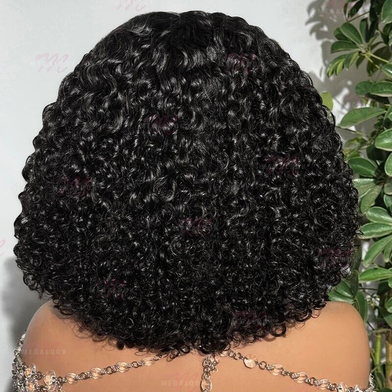 Chic Luxe Hair Full Glueless Wear & Go Curly Lace Front Short Bob Wig | 100% Human Hair