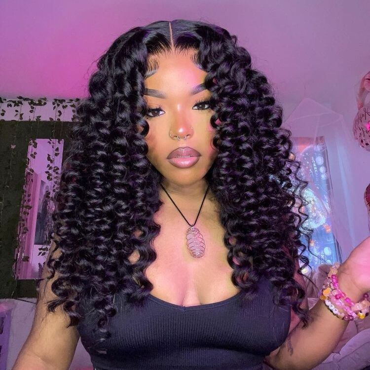 Chic Luxe Hair Glueless Funmi Spiral Curly Full Lace Front Long Wig | 100% Human Hair