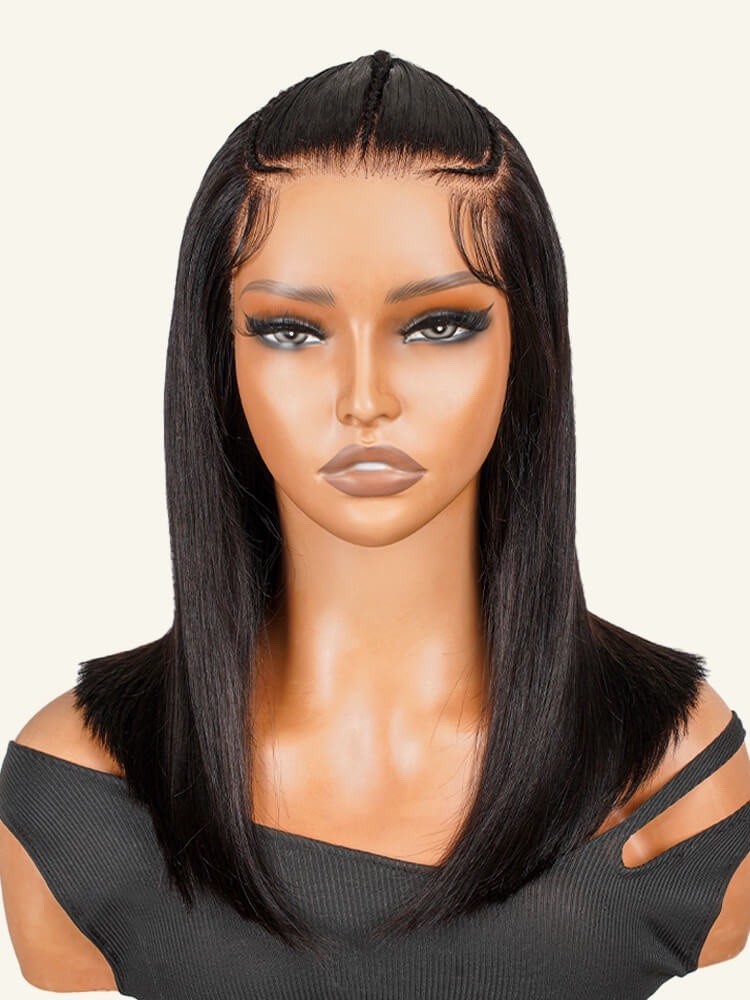 Chic Luxe Hair Glueless Pre-Styled Braided Ready To Wear Lace Front Bob Wig | 100% Human Hair
