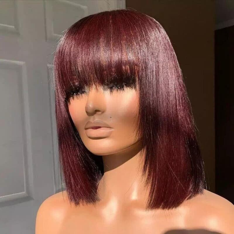 Chic Luxe Hair Glueless Wear & Go Non Lace Short Bob With Bang | 100% Human Hair