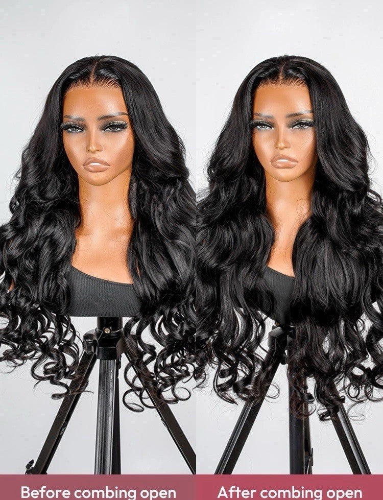 Chic Luxe Hair Glueless Ocean Wave 13x4 Lace Frontal Wig | Pre-Plucked & Bleached | 100% Human Hair | 250%