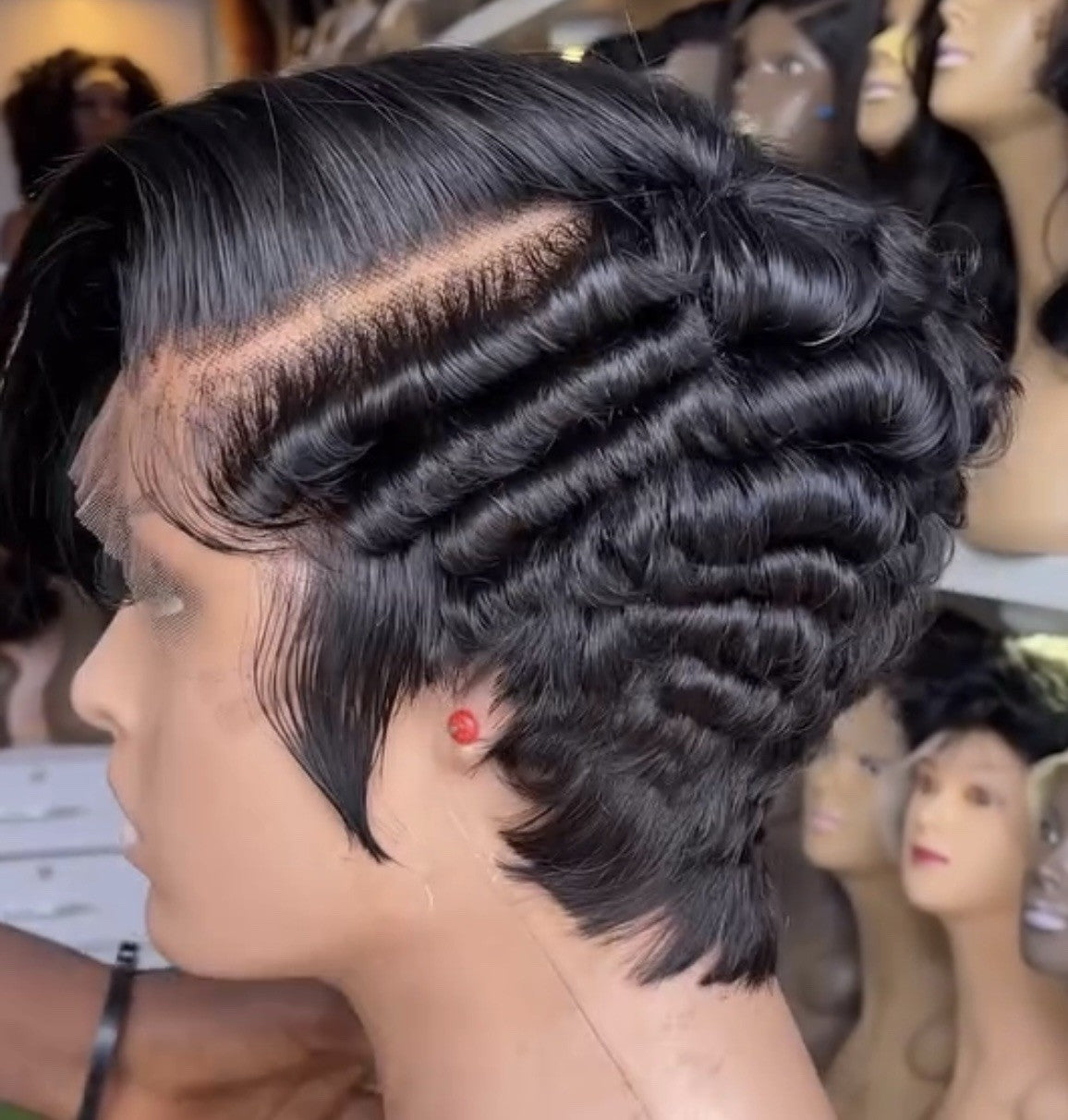 Chic Luxe Hair Pixie Cut Pre-Styled Ready To Wear Short Wig | 100% Human Hair