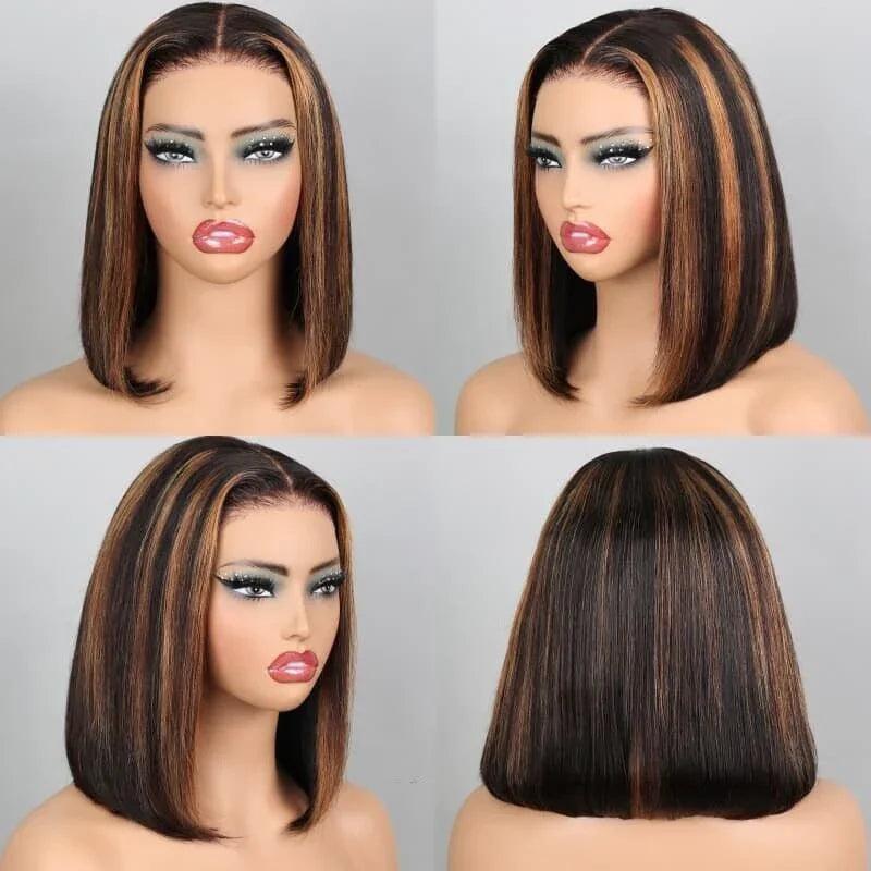 Chic Luxe Hair Glueless Wear & Go Lace Front Short Bob Wig | 100% Human Hair
