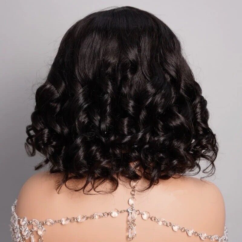 Chic Luxe Hair Wavy Bob Wig | Lace Front | Glueless | Short | 100% Human Hair