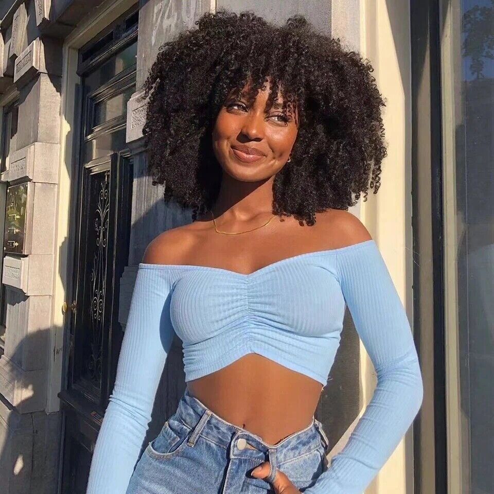 Chic Luxe Hair Glueless Curly Wig With Bangs | Short/Long | 100% Human Hair