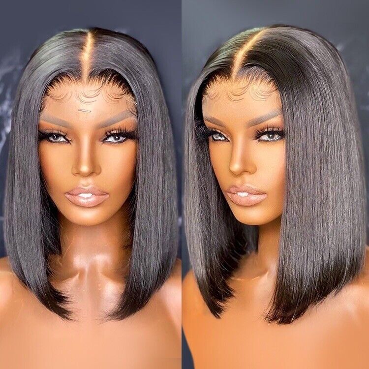 Chic Luxe Hair Straight Short Bob Full Lace Front Wig | 100% Human Hair