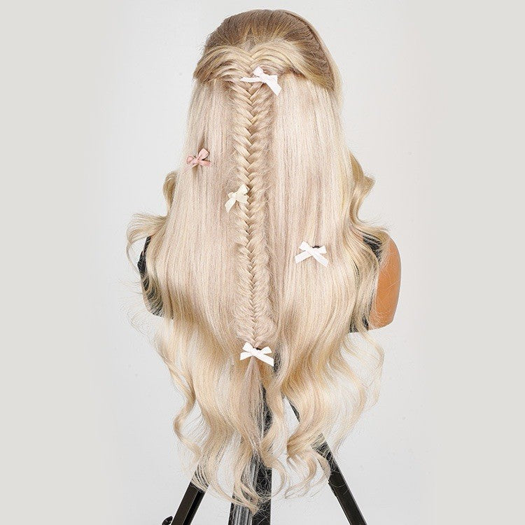 Chic Luxe Hair P18/613 Blonde Highlight Fishtail Braid Princess Haircut 13*4 Frontal Wig | 100% Human Hair