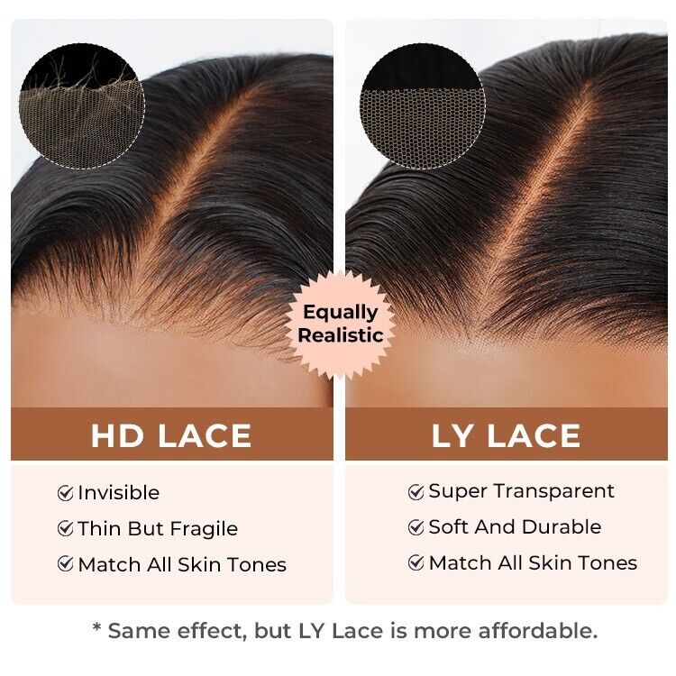 Glueless Ready To Wear Lace Front Layered Double Drawn Body Wave Human Hair Wig